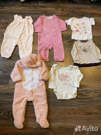 Пакет вещей на девочку 6-12 мес