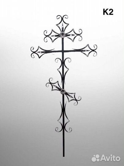 Крест на могилу кованый