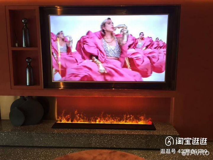 Паровой камин 100см- эффект реального пламени