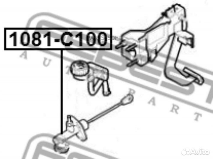 Febest 1081C100 Цилиндр сцепления главный