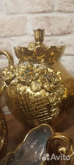 Чайный сервиз золотая роза