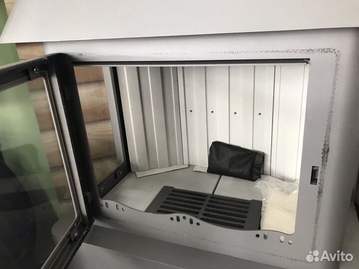 Печь-камин Бавария три стекла графит