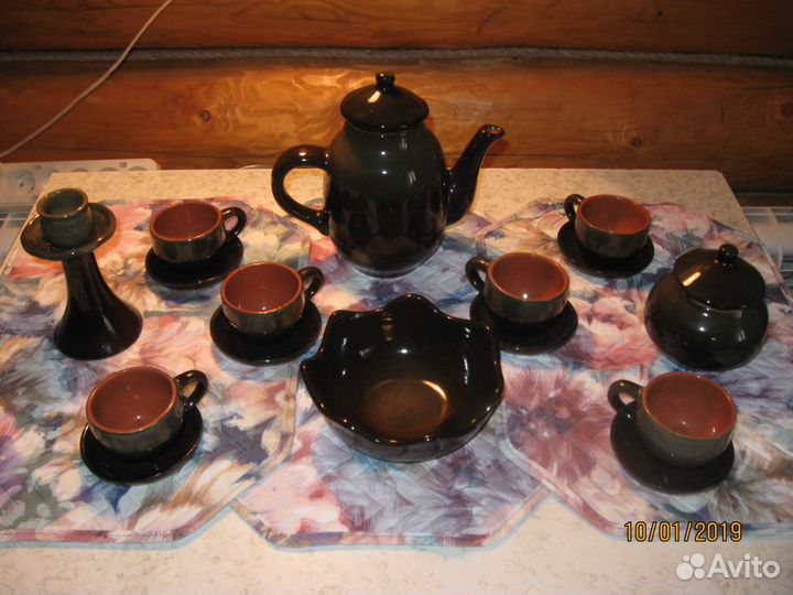 Авторский чайно-кофейный сервиз (ручная работа)