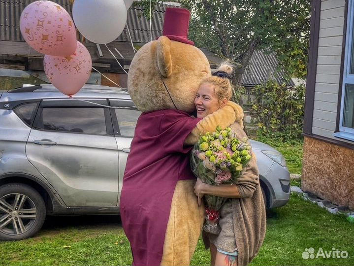 Ростовая кукла поздравление от Мишки