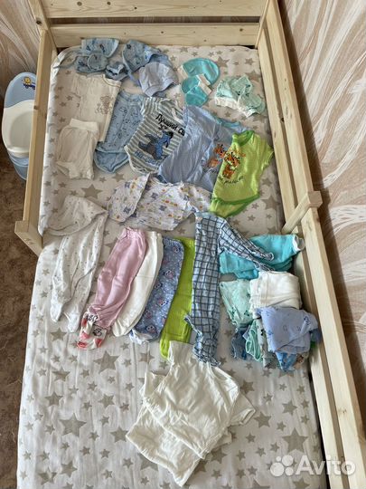 Вещи детские пакетом от 0-6 месяцев