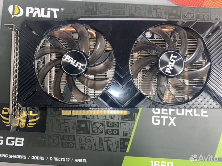 Видеокарта Palit GeForce GTX 1660 Dual OC 6GB