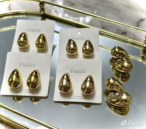 Серьги в стиле Bottega Veneta