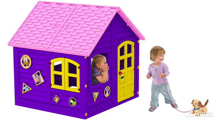 Домик детский фиолетово-розовый 120х120х120 см