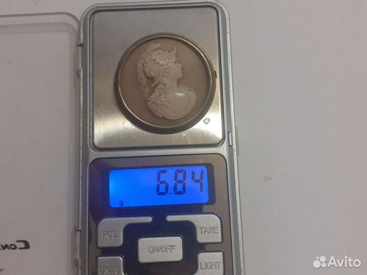 Брошь Камея серебро 875