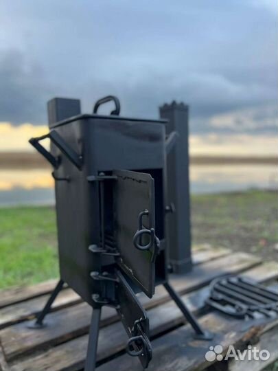 Печь под казан с трубой