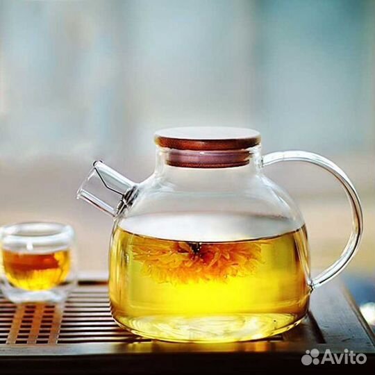 Чайник заварочный стеклянный, 1000 мл