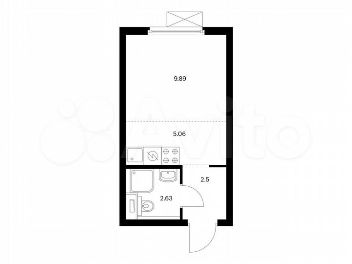 Квартира-студия, 20,1 м², 16/33 эт.