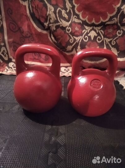Гири по 32 кг - парные, резиновое покрытие