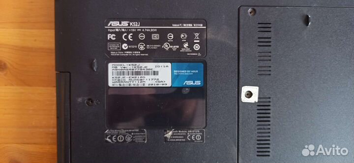 Ноутбук asus на ремонт или запчасти