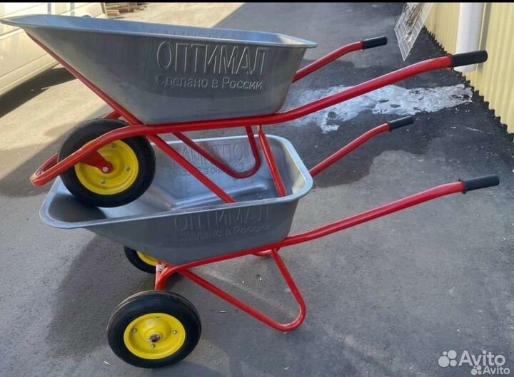 Тачка строительная усиленная 2 и 1 колесная