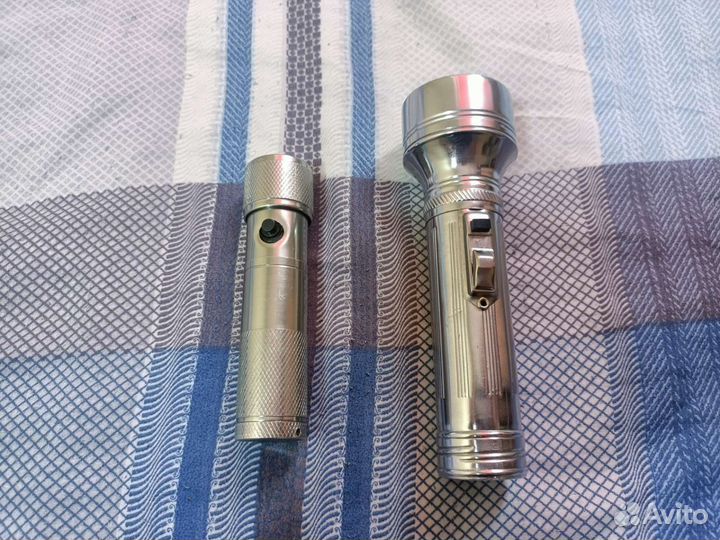 Фонарик ручной на акб и батарейках