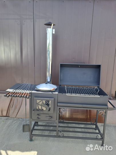 Мангал барбекю с печью 