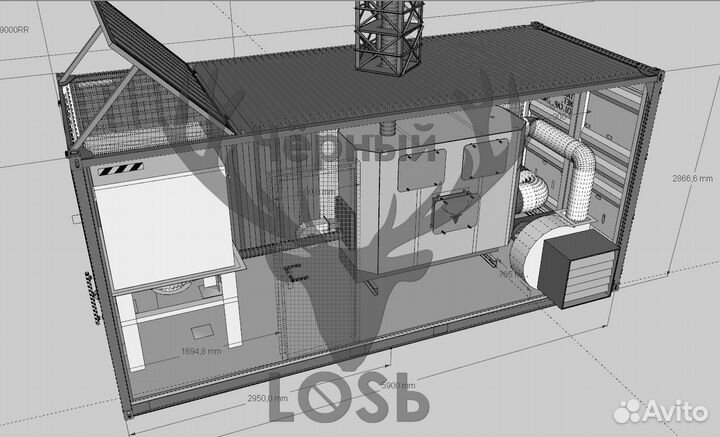 Котел пеллетный для бизнеса L 350 кВт