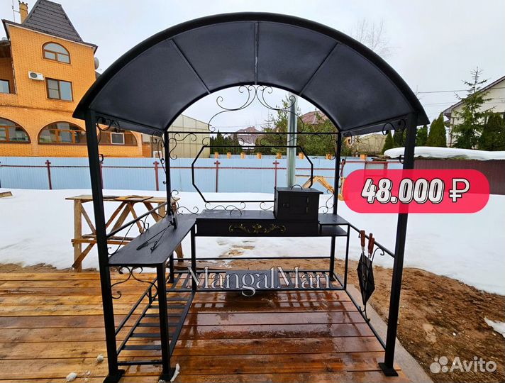 Мангал с крышей