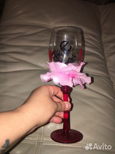 Свадебные праздничные бокалы ручной работы