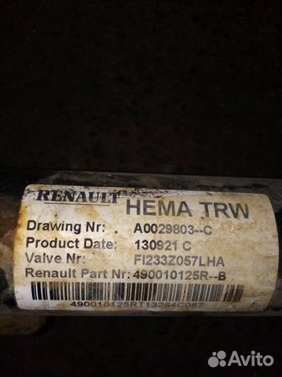 Рулевая рейка Renault Duster K4MA606 2013