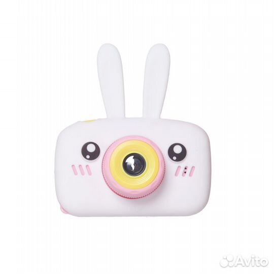 Детский цифровой фотоаппарат Зайчик (бело-розовый)