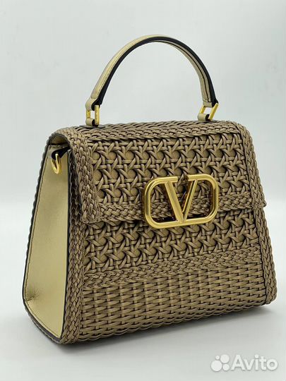 Сумка женская кожаная Valentino VSling плетеная