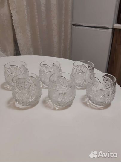 Стаканы/бокалы. Набор. Хрусталь. СССР