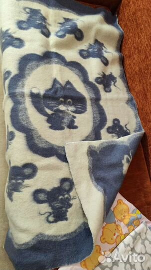 Детское одеяло байковое и шерстяное