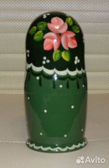 Матрёшка с корзинкой с цветами 5 кукол 17 см