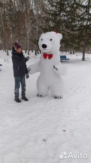 Ростовая кукла белый медведь