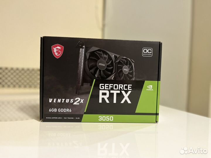 Видеокарта Nvidia MSI RTX 3050 ventus 2x 6GB