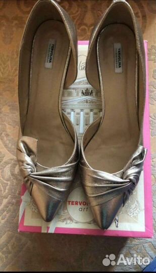 Туфли Терволина античное золото