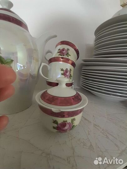 Кофейный сервиз Роза Немецкий фарфор