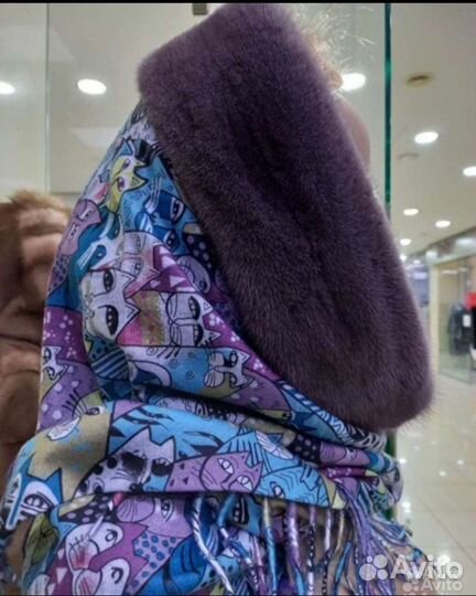 Платок косынка кашемир с норкой