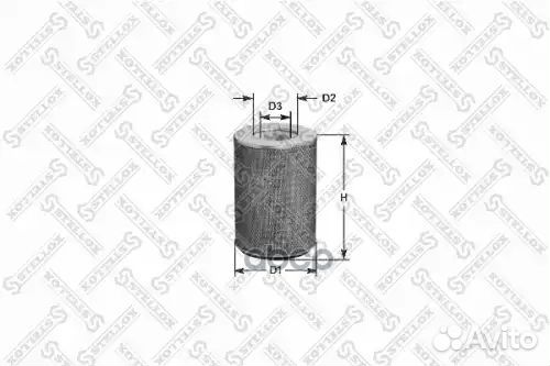 Воздушный фильтр 470-310/195, (гориз.расп.) RVI