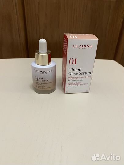 Тональная свворотка clarins tinted oleo-serum