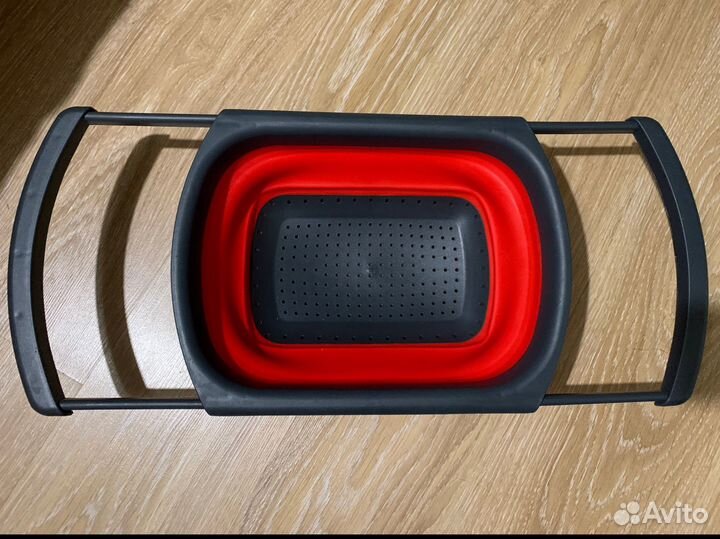 Дуршлаг с выдвижными ручками складной