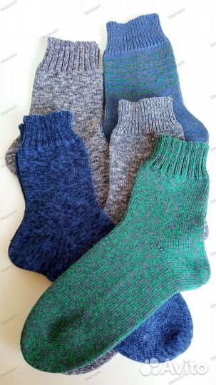 Вязаные мужские носки из хлопка