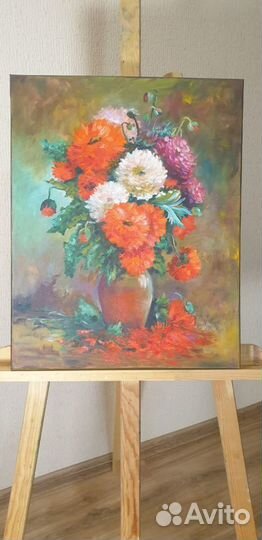 Картина 40х50 масло холст на подрамнике и картоне