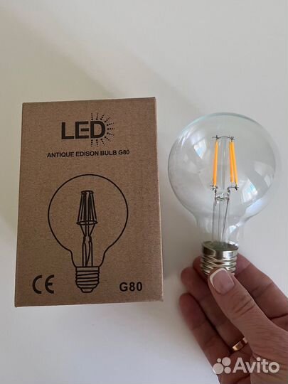Лампа Эдисона круглая 4W