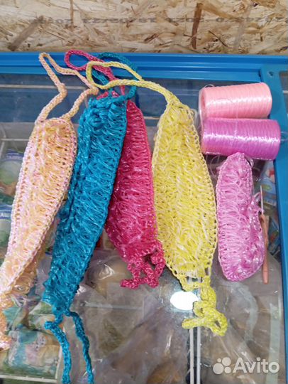 Мочалки ручной вязки