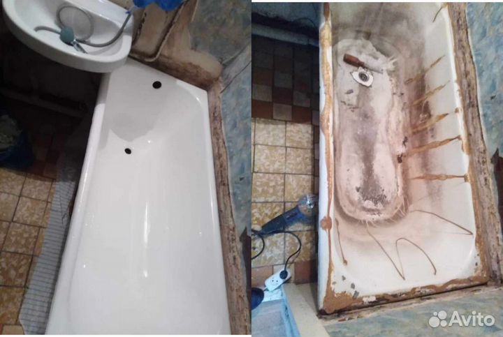 Реставрация ванн эмаль акрил мрамор