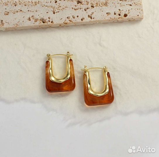 Серьги стиль Celine Стильные