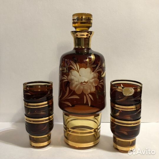 Графин и рюмки Богемия