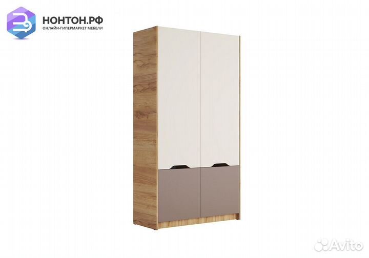 Шкаф двухдверный Rich шк-002 дуб крафт золотой / м