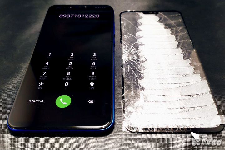 Замена разбитого стекла (тачскрин) на Huawei Honor