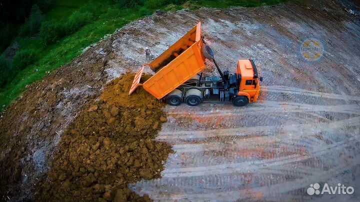 Котлованный грунт доставим от 100 кубометров