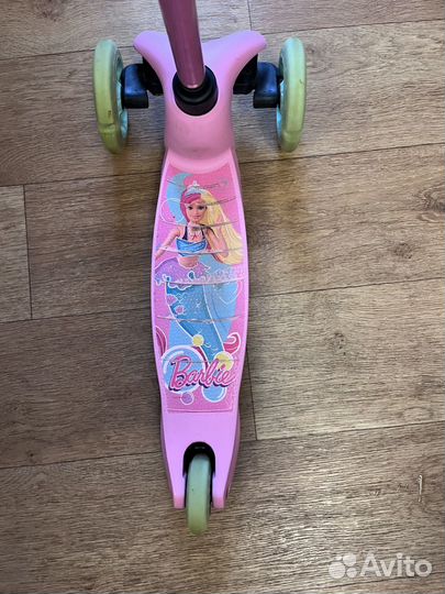 Самокат трехколесный детский Barbie