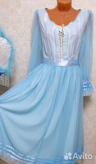 Платье, кокошник, шубка для снегурочки